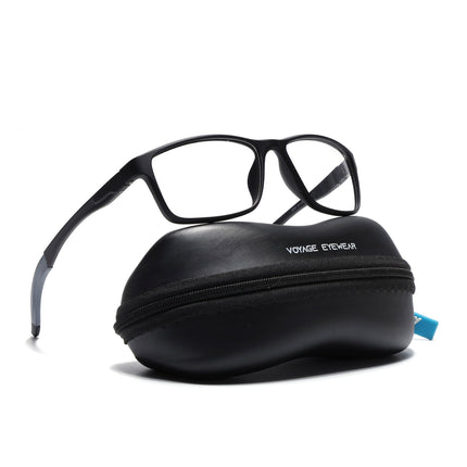 Voyage Active Black Rectangle Eyeglasses for Men & Women - MG5648-C2