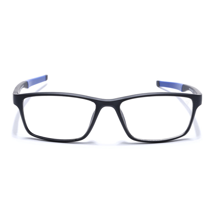 Voyage Active Black Rectangle Eyeglasses for Men & Women - MG5649-C3