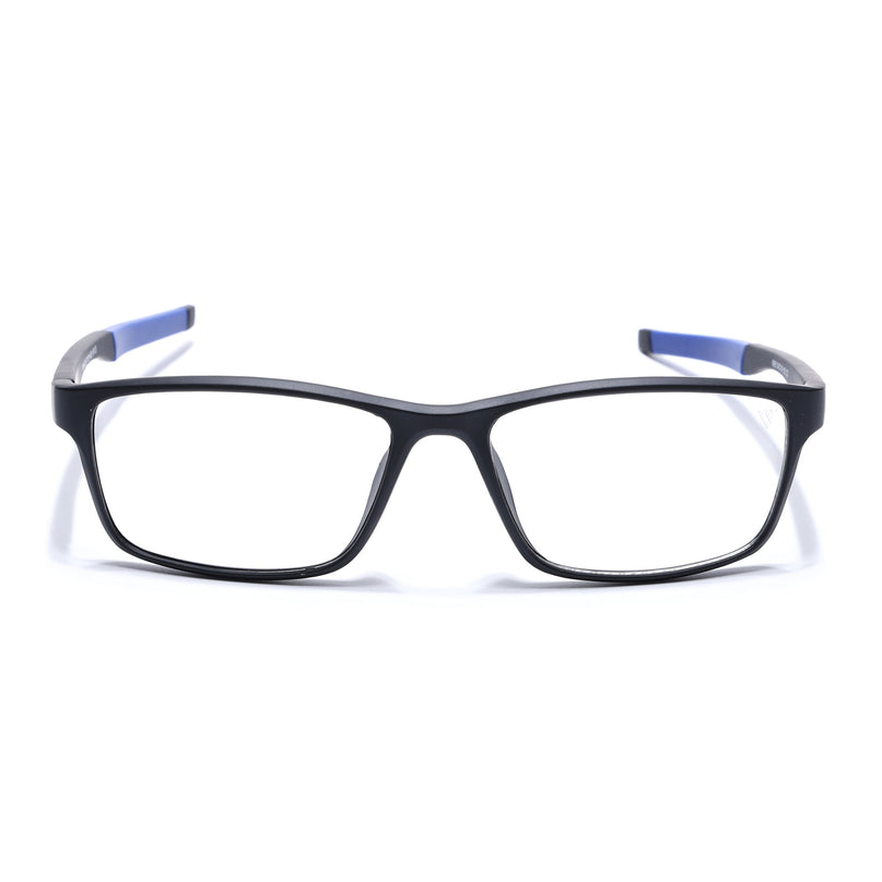 Voyage Active Black Rectangle Eyeglasses for Men & Women - MG5649-C3