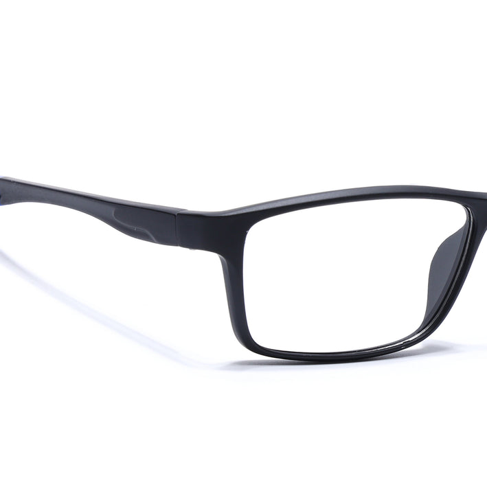 Voyage Active Black Rectangle Eyeglasses for Men & Women - MG5649-C3