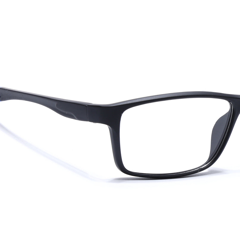 Voyage Active Black Rectangle Eyeglasses for Men & Women - MG5649-C3