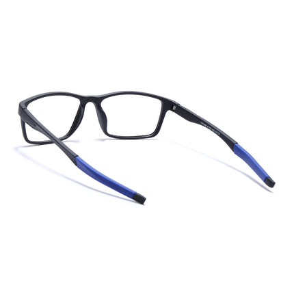 Voyage Active Black Rectangle Eyeglasses for Men & Women - MG5649-C3