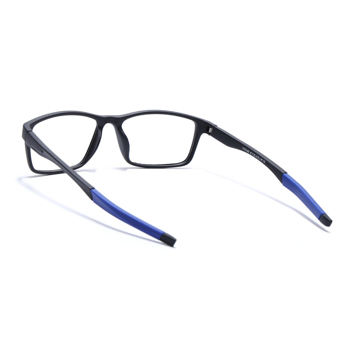 Voyage Active Black Rectangle Eyeglasses for Men & Women - MG5649-C3