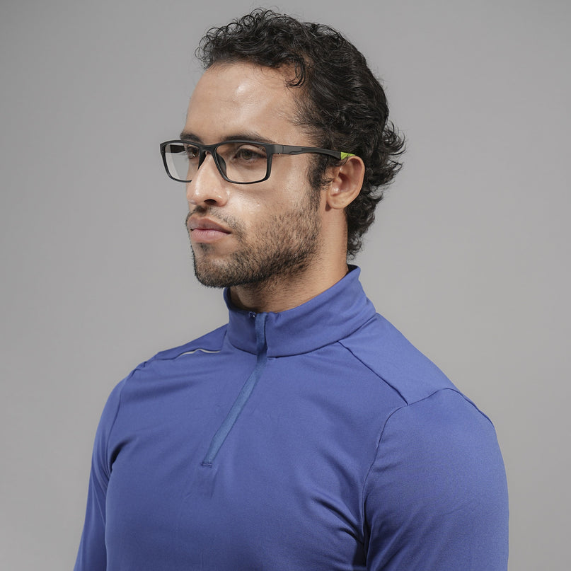 Voyage Active Black Rectangle Eyeglasses for Men & Women - MG5650-C4