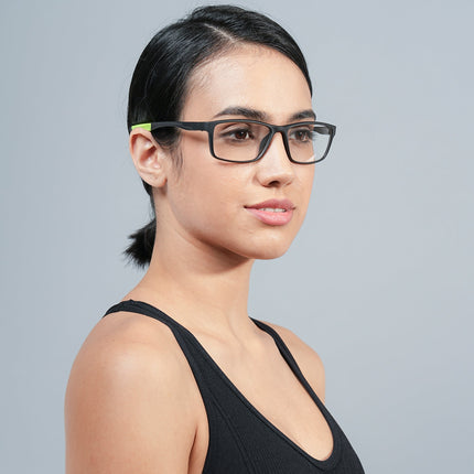 Voyage Active Black Rectangle Eyeglasses for Men & Women - MG5650-C4