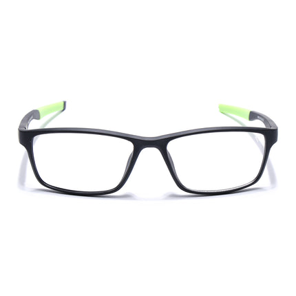 Voyage Active Black Rectangle Eyeglasses for Men & Women - MG5650-C4