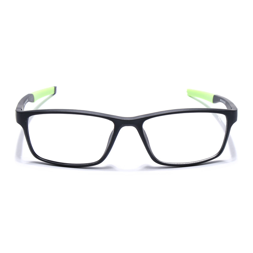 Voyage Active Black Rectangle Eyeglasses for Men & Women - MG5650-C4