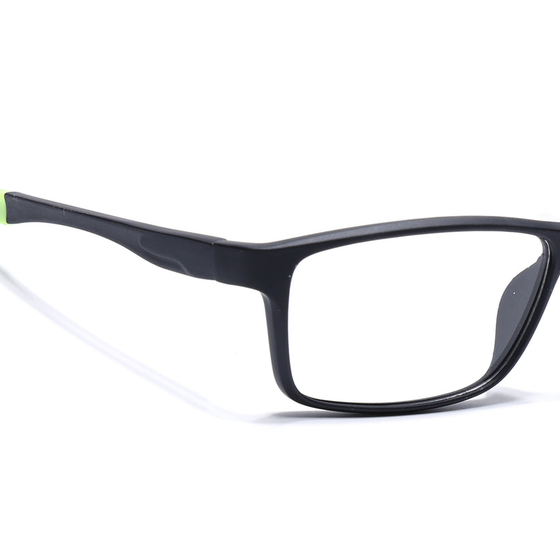 Voyage Active Black Rectangle Eyeglasses for Men & Women - MG5650-C4
