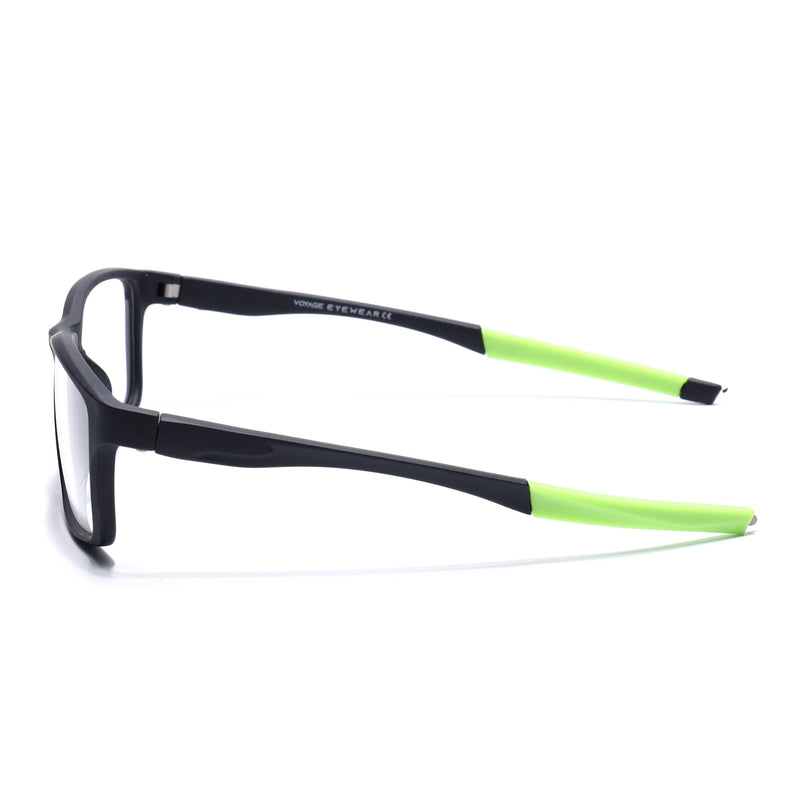 Voyage Active Black Rectangle Eyeglasses for Men & Women - MG5650-C4