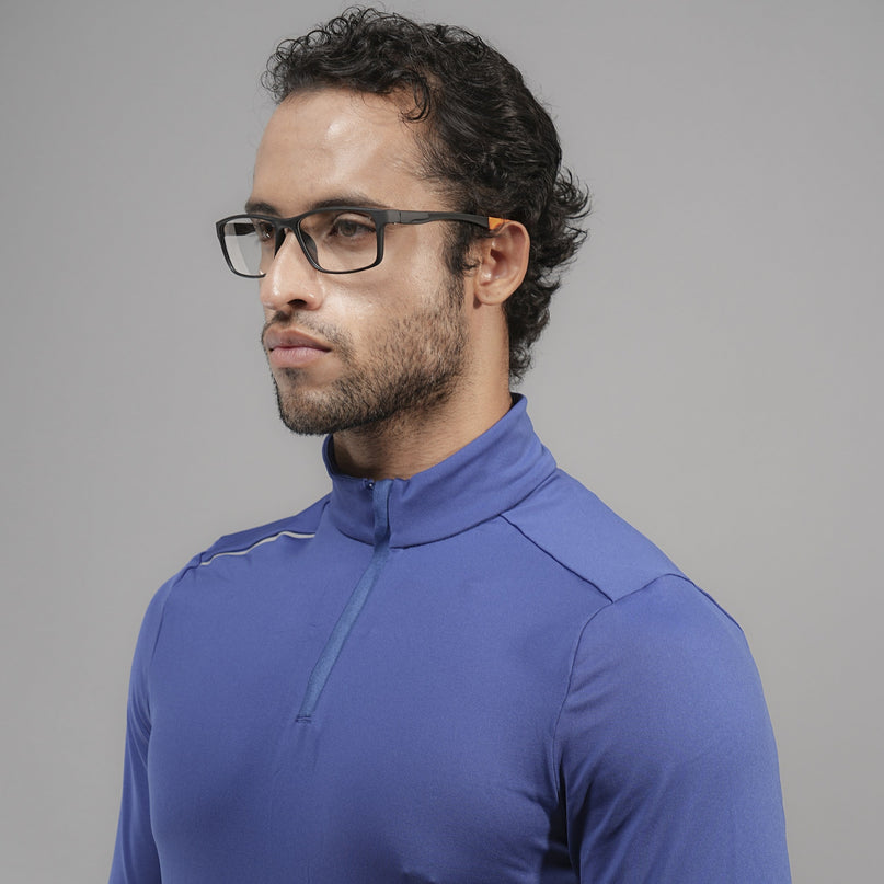 Voyage Active Black Rectangle Eyeglasses for Men & Women - MG5652-C6
