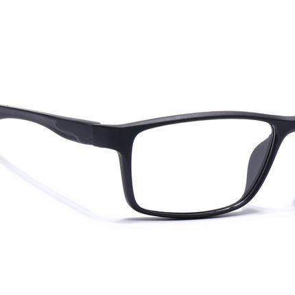 Voyage Active Black Rectangle Eyeglasses for Men & Women - MG5652-C6