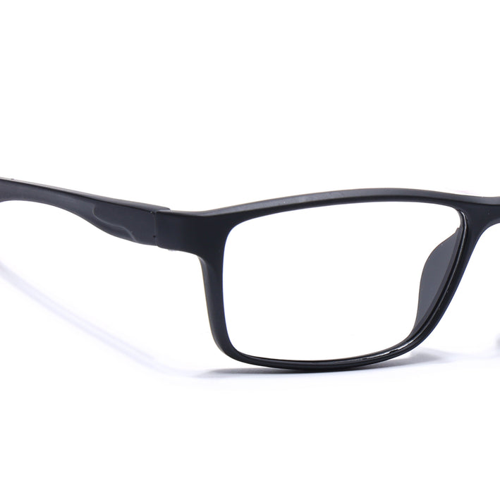 Voyage Active Black Rectangle Eyeglasses for Men & Women - MG5652-C6