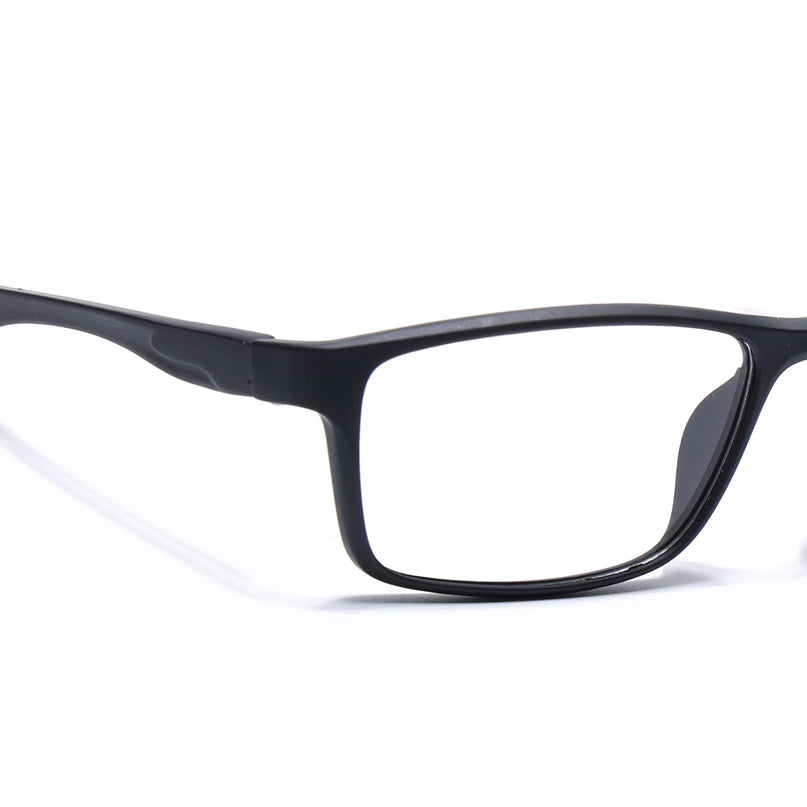 Voyage Active Black Rectangle Eyeglasses for Men & Women - MG5652-C6
