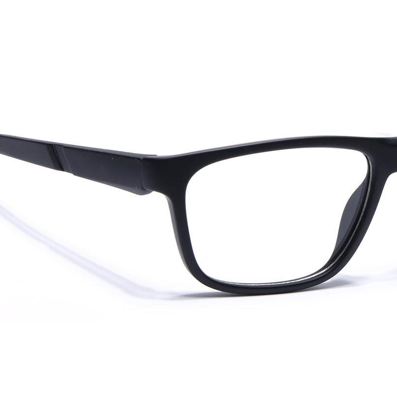 Voyage Active Black Square Eyeglasses for Men & Women - MG5653-C1
