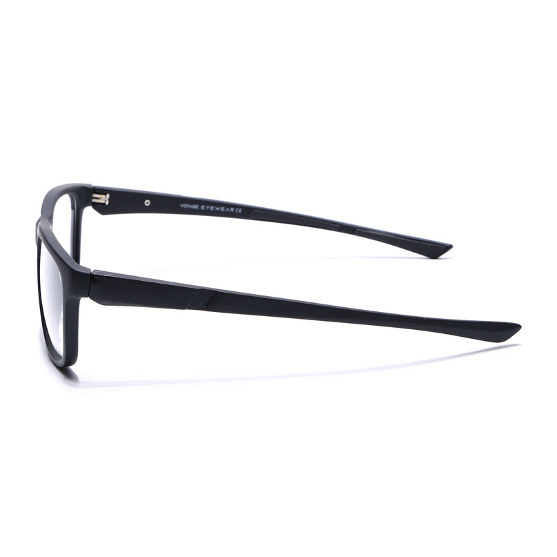Voyage Active Black Square Eyeglasses for Men & Women - MG5653-C1