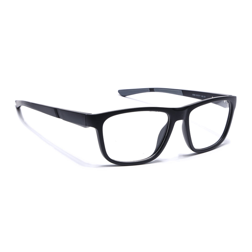 Voyage Active Black Square Eyeglasses for Men & Women - MG5654-C2