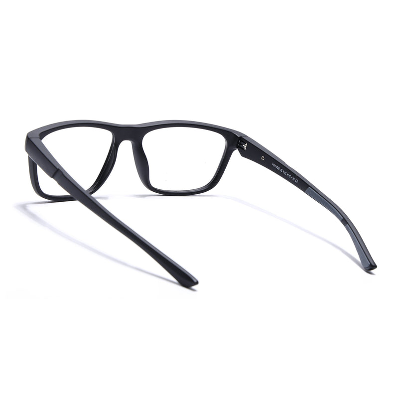 Voyage Active Black Square Eyeglasses for Men & Women - MG5654-C2
