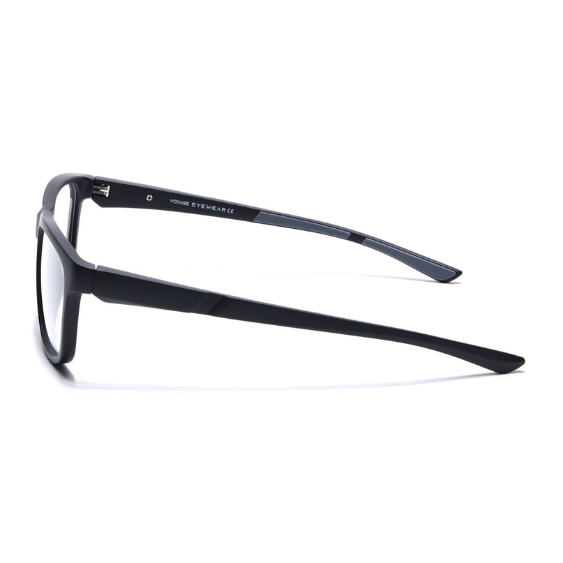 Voyage Active Black Square Eyeglasses for Men & Women - MG5654-C2