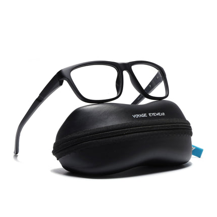Voyage Active Black Square Eyeglasses for Men & Women - MG5654-C2