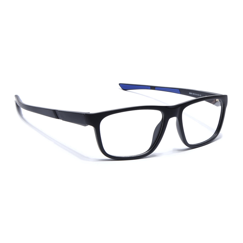 Voyage Active Black Square Eyeglasses for Men & Women - MG5655-C3