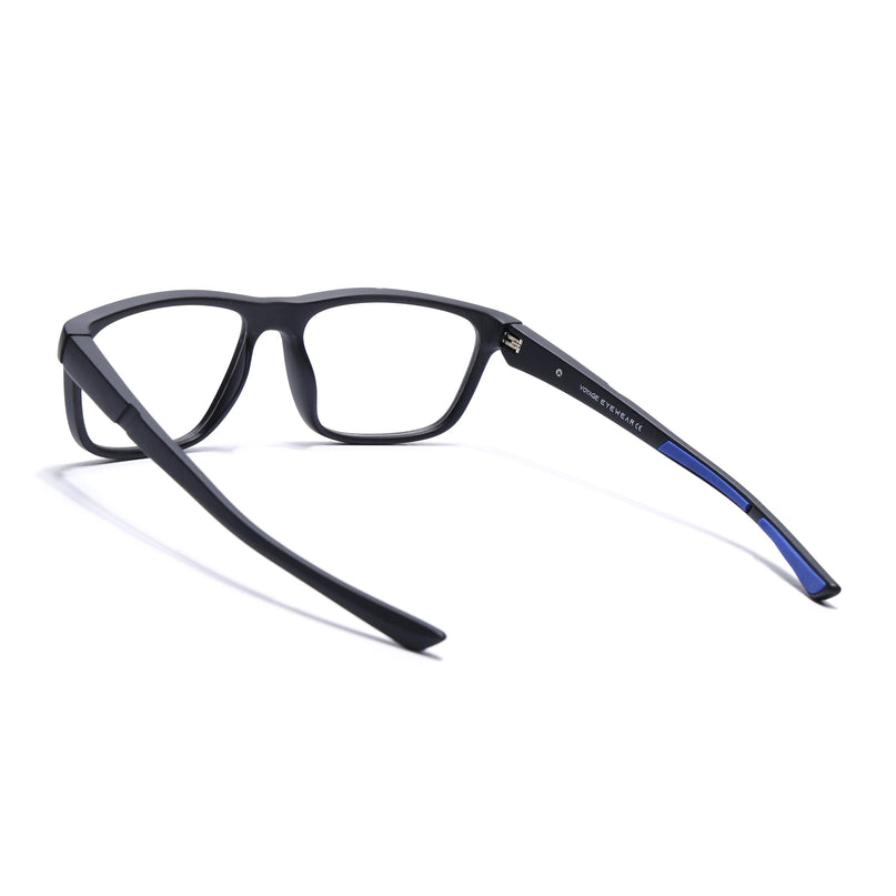 Voyage Active Black Square Eyeglasses for Men & Women - MG5655-C3