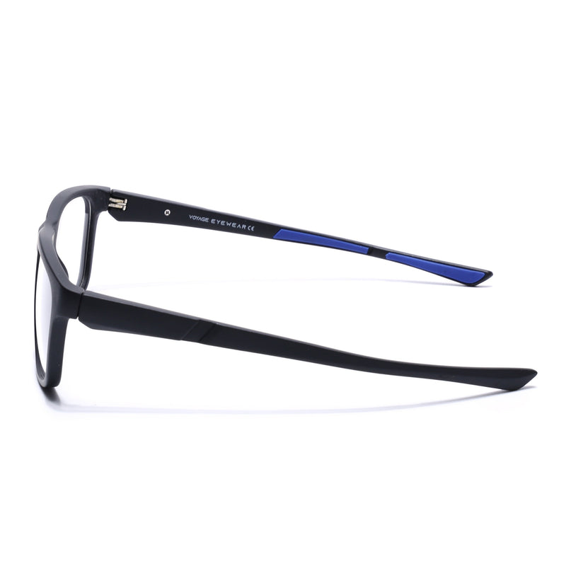 Voyage Active Black Square Eyeglasses for Men & Women - MG5655-C3