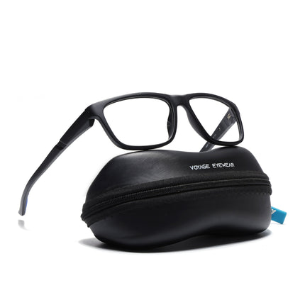 Voyage Active Black Square Eyeglasses for Men & Women - MG5655-C3