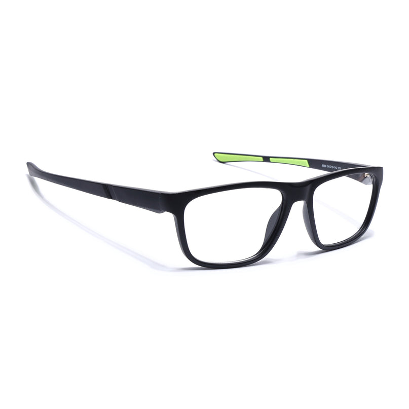 Voyage Active Black Square Eyeglasses for Men & Women - MG5656-C4