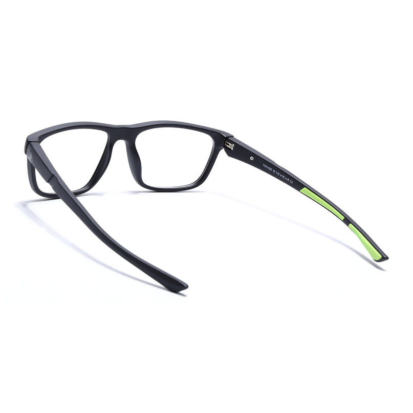 Voyage Active Black Square Eyeglasses for Men & Women - MG5656-C4