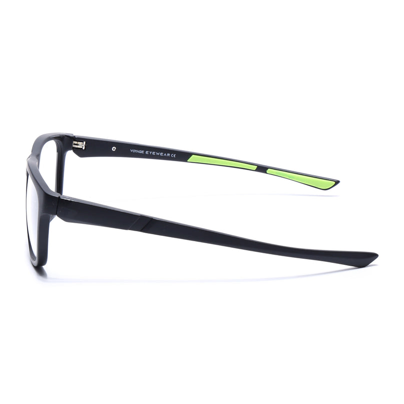 Voyage Active Black Square Eyeglasses for Men & Women - MG5656-C4
