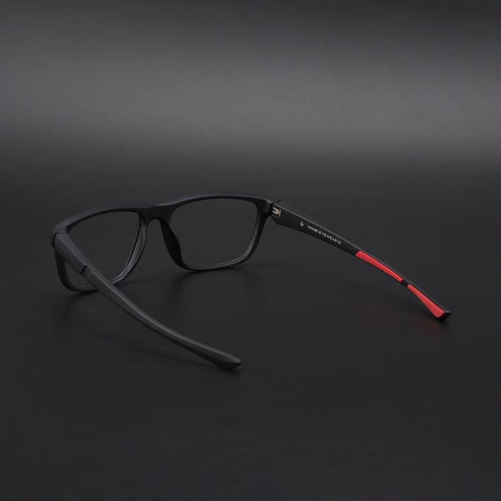 Voyage Active Black Square Eyeglasses for Men & Women - MG5657-C5