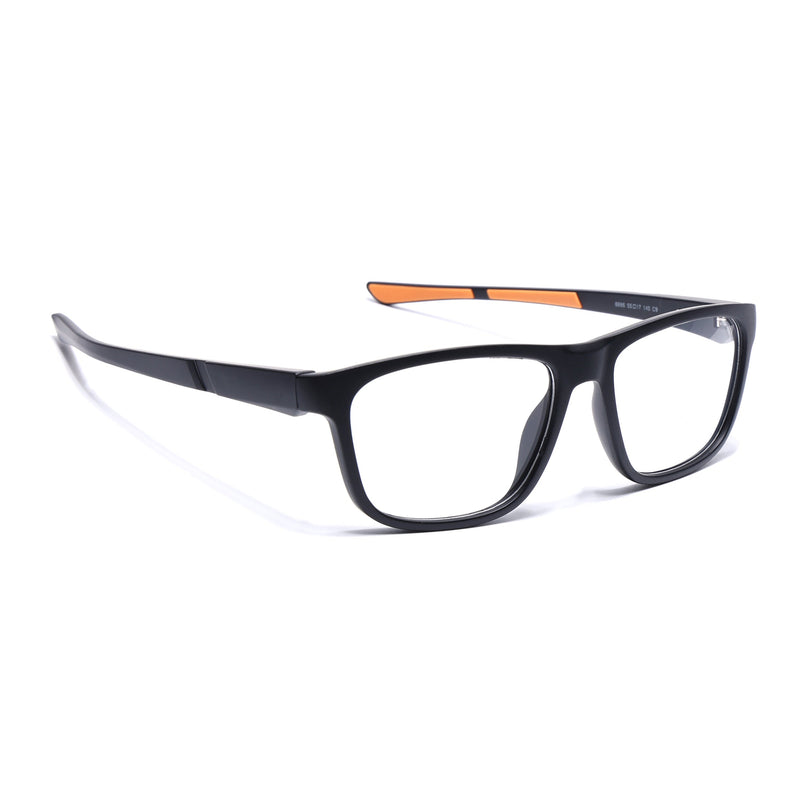 Voyage Active Black Square Eyeglasses for Men & Women - MG5658-C6