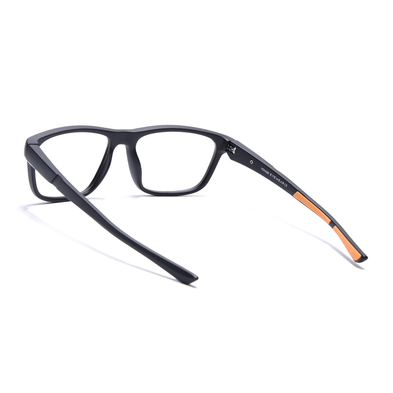 Voyage Active Black Square Eyeglasses for Men & Women - MG5658-C6