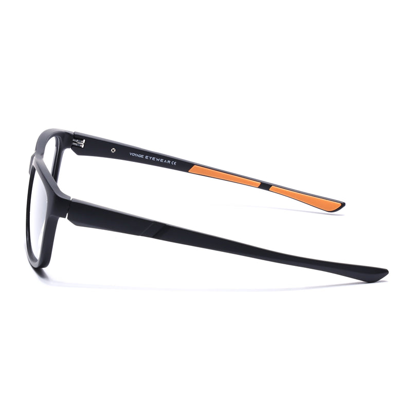 Voyage Active Black Square Eyeglasses for Men & Women - MG5658-C6