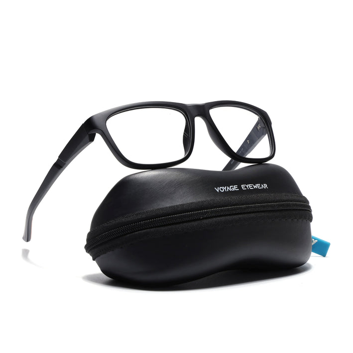 Voyage Active Black Square Eyeglasses for Men & Women - MG5658-C6