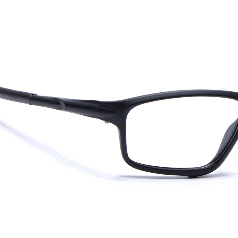 Voyage Active Black Rectangle Eyeglasses for Men & Women - MG5659-C1