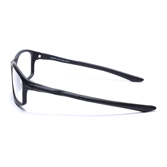 Voyage Active Black Rectangle Eyeglasses for Men & Women - MG5659-C1