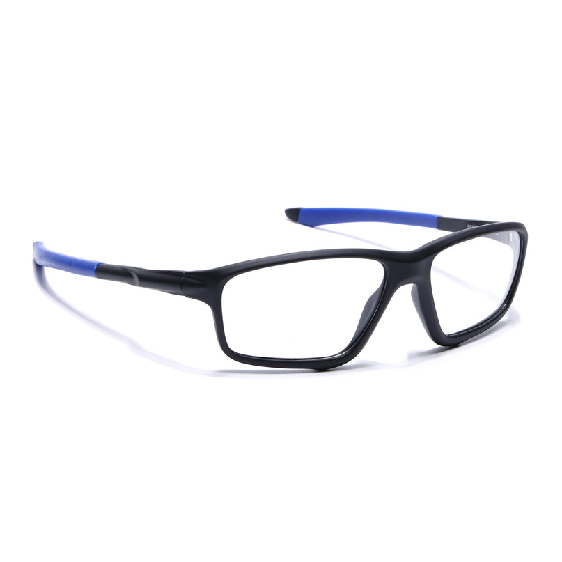 Voyage Active Black Rectangle Eyeglasses for Men & Women - MG5661-C3