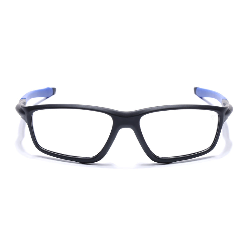 Voyage Active Black Rectangle Eyeglasses for Men & Women - MG5661-C3