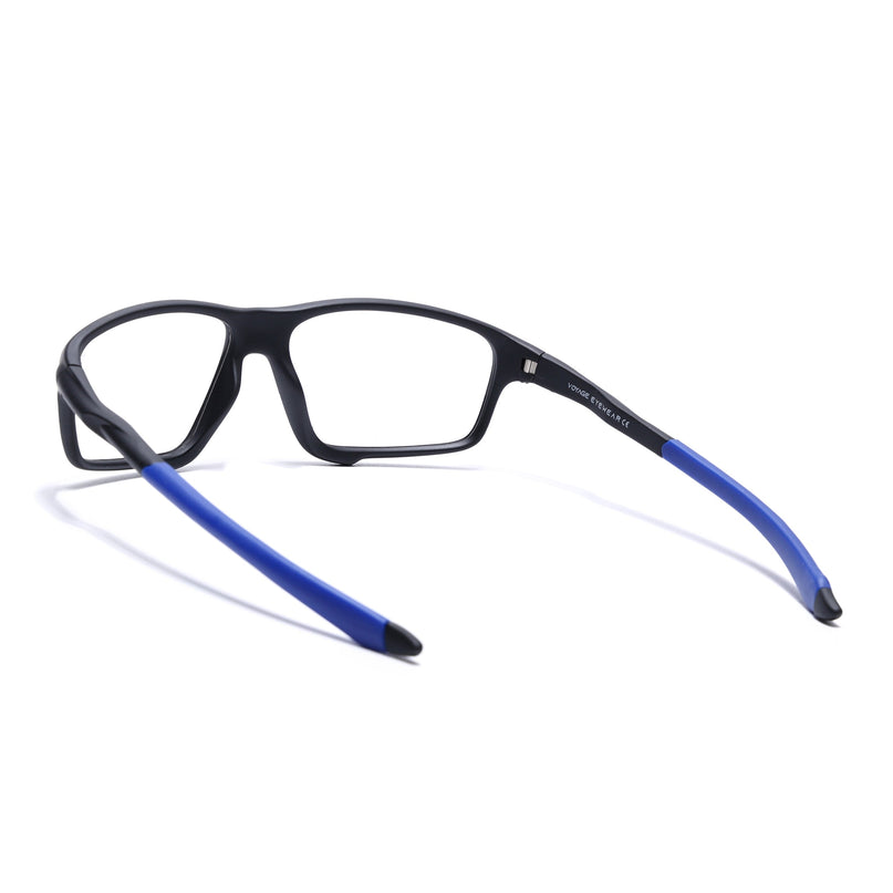 Voyage Active Black Rectangle Eyeglasses for Men & Women - MG5661-C3