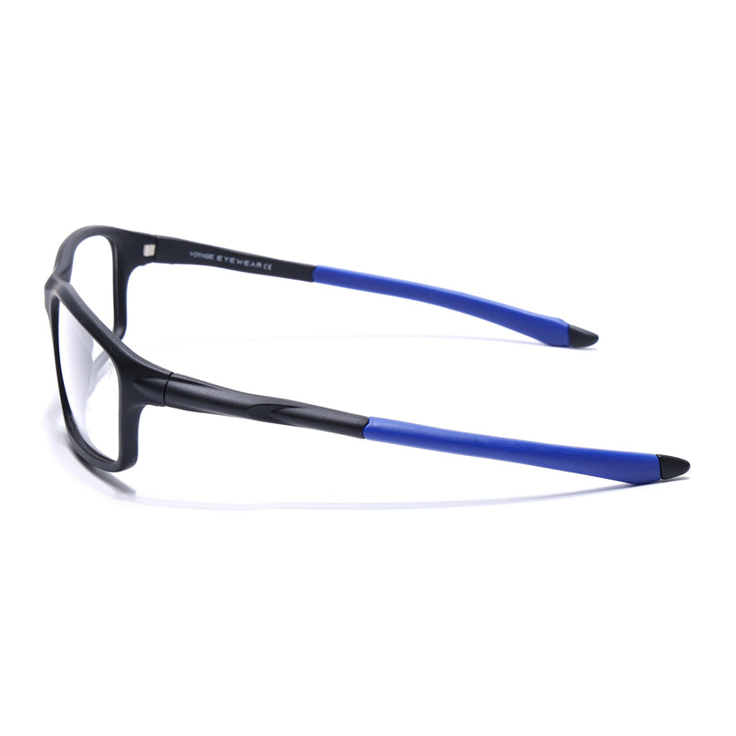 Voyage Active Black Rectangle Eyeglasses for Men & Women - MG5661-C3