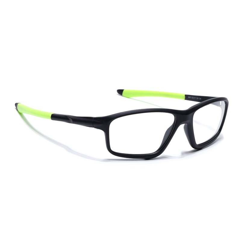 Voyage Active Black Rectangle Eyeglasses for Men & Women - MG5662-C4