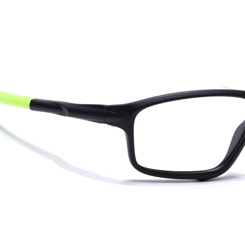 Voyage Active Black Rectangle Eyeglasses for Men & Women - MG5662-C4
