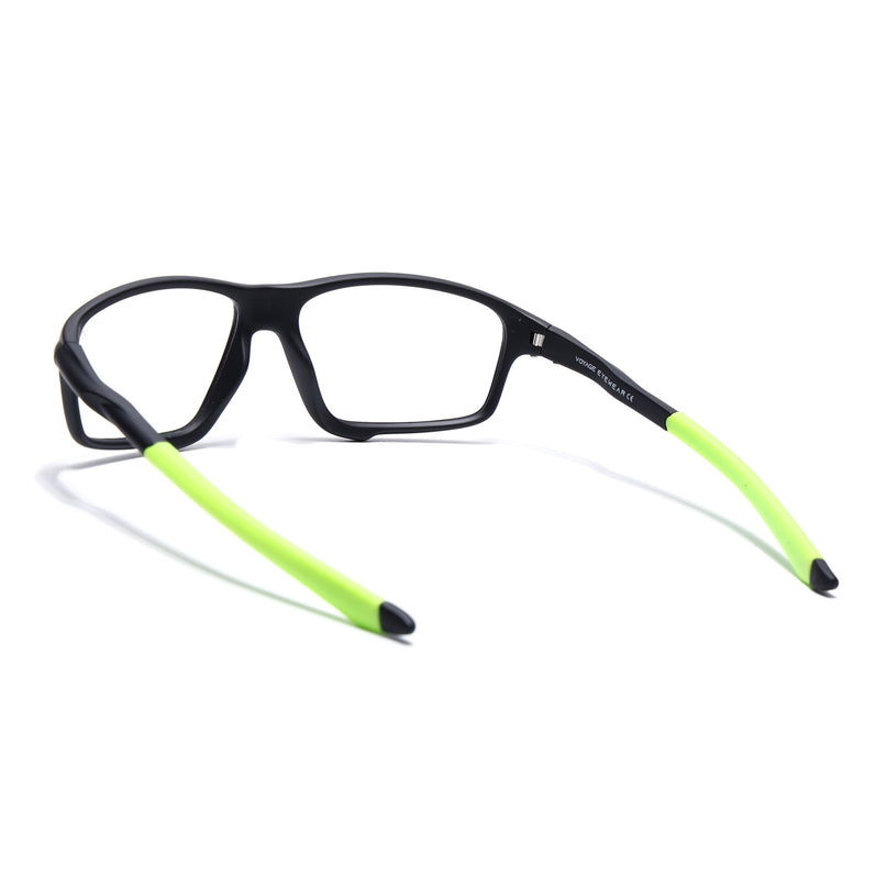Voyage Active Black Rectangle Eyeglasses for Men & Women - MG5662-C4