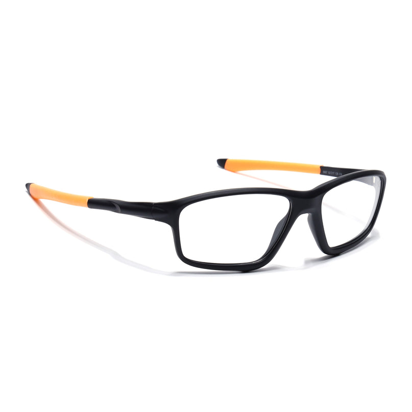 Voyage Active Black Rectangle Eyeglasses for Men & Women - MG5664-C6