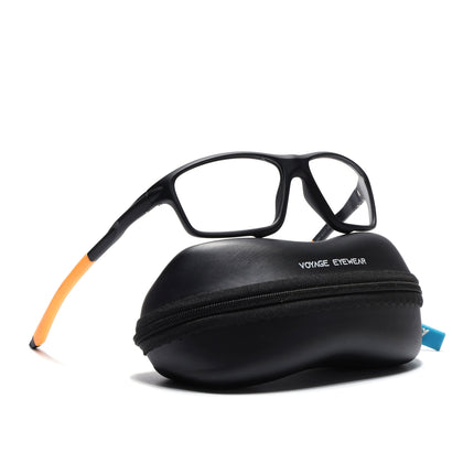 Voyage Active Black Rectangle Eyeglasses for Men & Women - MG5664-C6