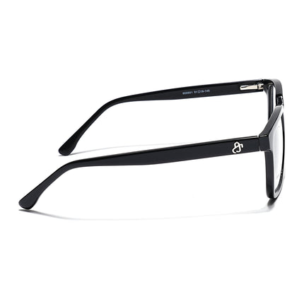 Eyejack Shine Black Rectangle Eyeglasses for Men & Women (668801FCL2316)