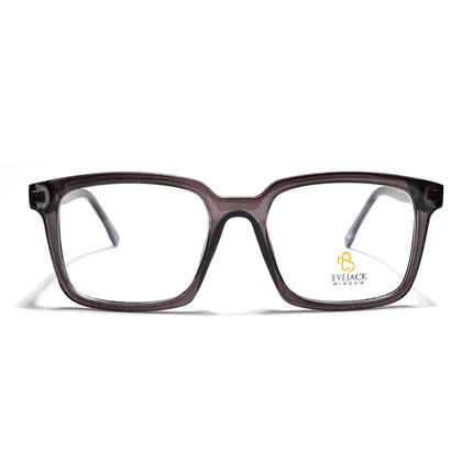 Eyejack Grey Rectangle Eyeglasses for Men & Women (668801FCL2319)