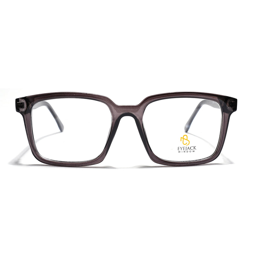Eyejack Grey Rectangle Eyeglasses for Men & Women (668801FCL2319)