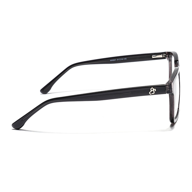Eyejack Grey Rectangle Eyeglasses for Men & Women (668801FCL2319)